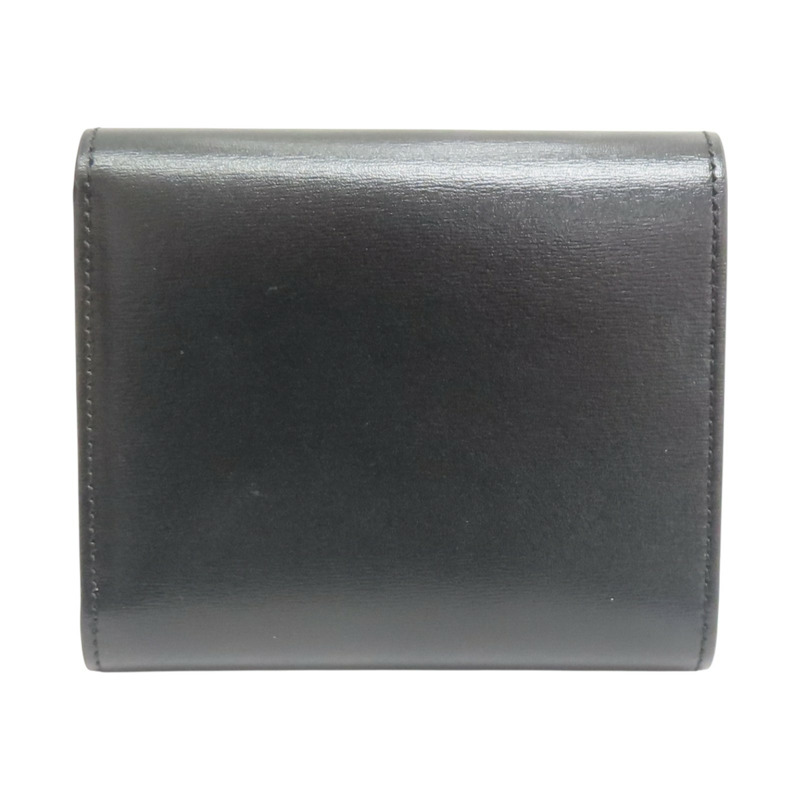 黑色 牛皮 Small Flap Triomphe Wallet 扣式短夾【CELINE 賽琳】 10D783DPV.38NO-1