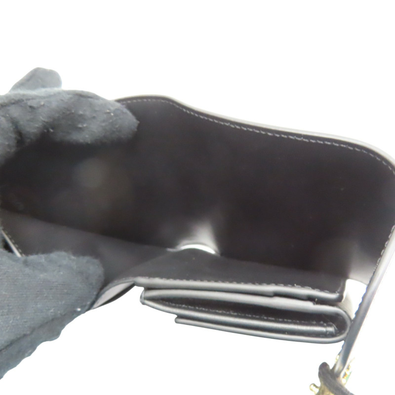 黑色 牛皮 Small Flap Triomphe Wallet 扣式短夾【CELINE 賽琳】 10D783DPV.38NO-6