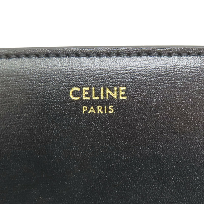 黑色 牛皮 Small Flap Triomphe Wallet 扣式短夾【CELINE 賽琳】 10D783DPV.38NO-8