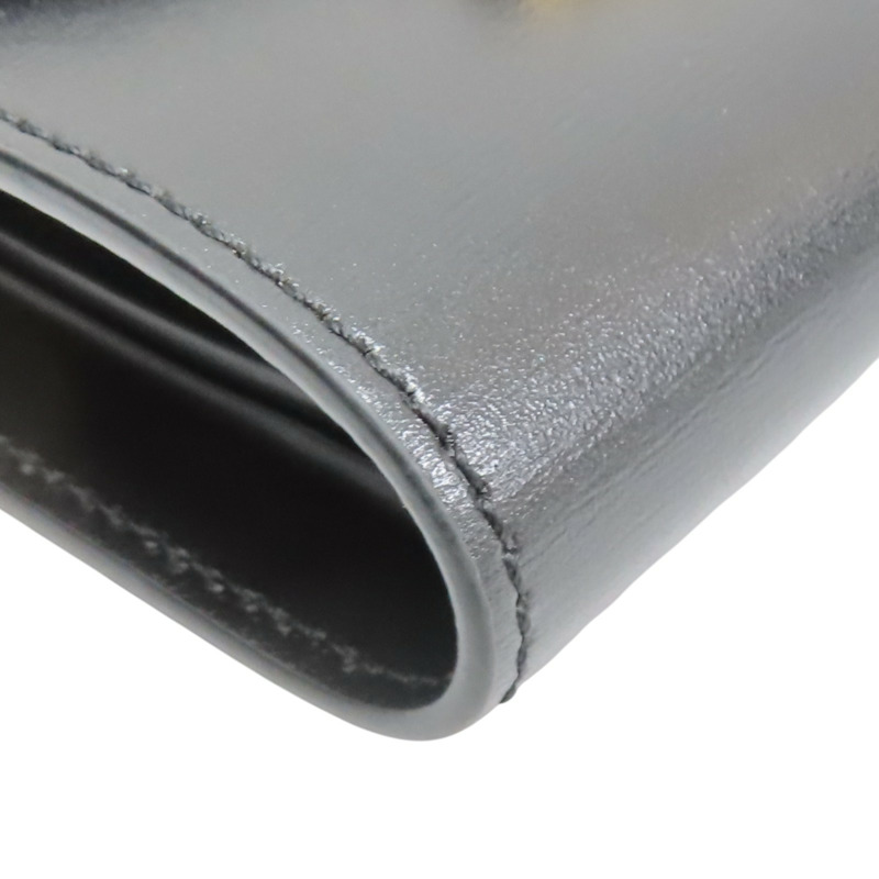 黑色 牛皮 Small Flap Triomphe Wallet 扣式短夾【CELINE 賽琳】 10D783DPV.38NO-10