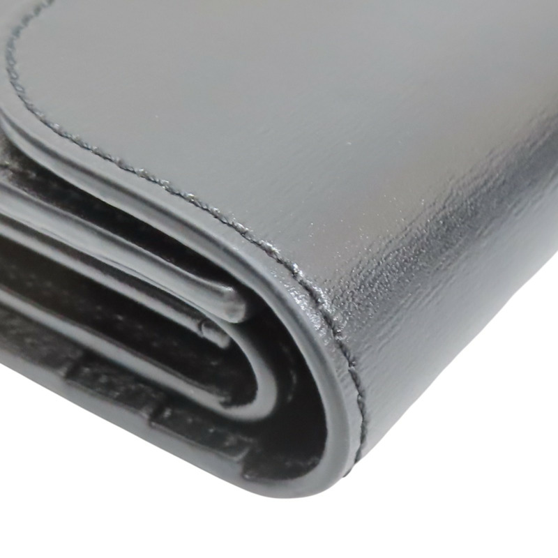 黑色 牛皮 Small Flap Triomphe Wallet 扣式短夾【CELINE 賽琳】 10D783DPV.38NO-12