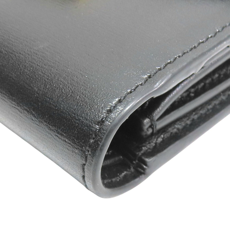 黑色 牛皮 Small Flap Triomphe Wallet 扣式短夾【CELINE 賽琳】 10D783DPV.38NO-13