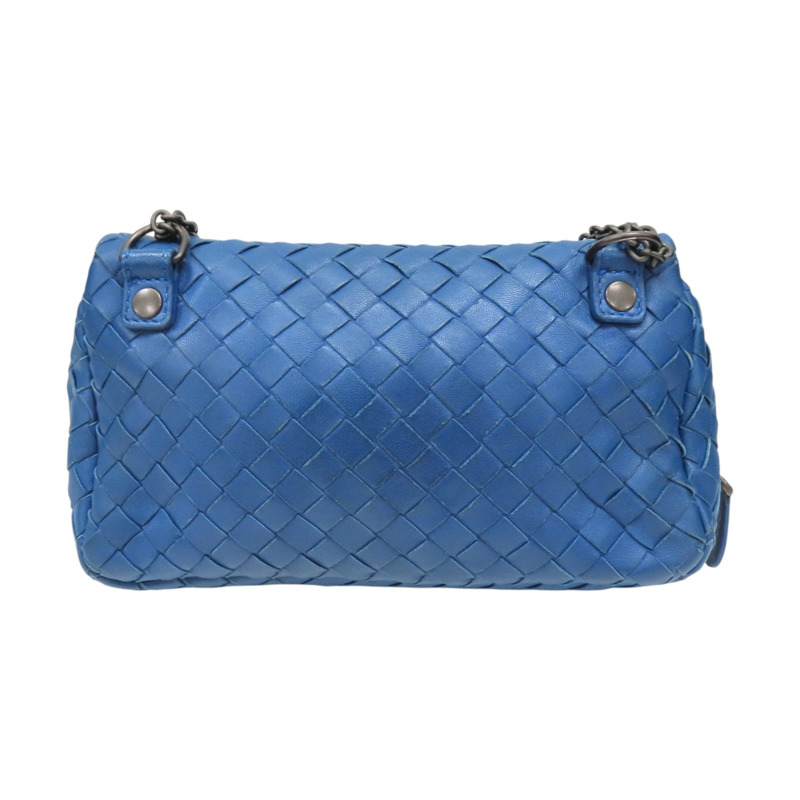 藍色 編織羊皮 肩背包【BOTTEGA VENETA 寶緹嘉】 310774-1