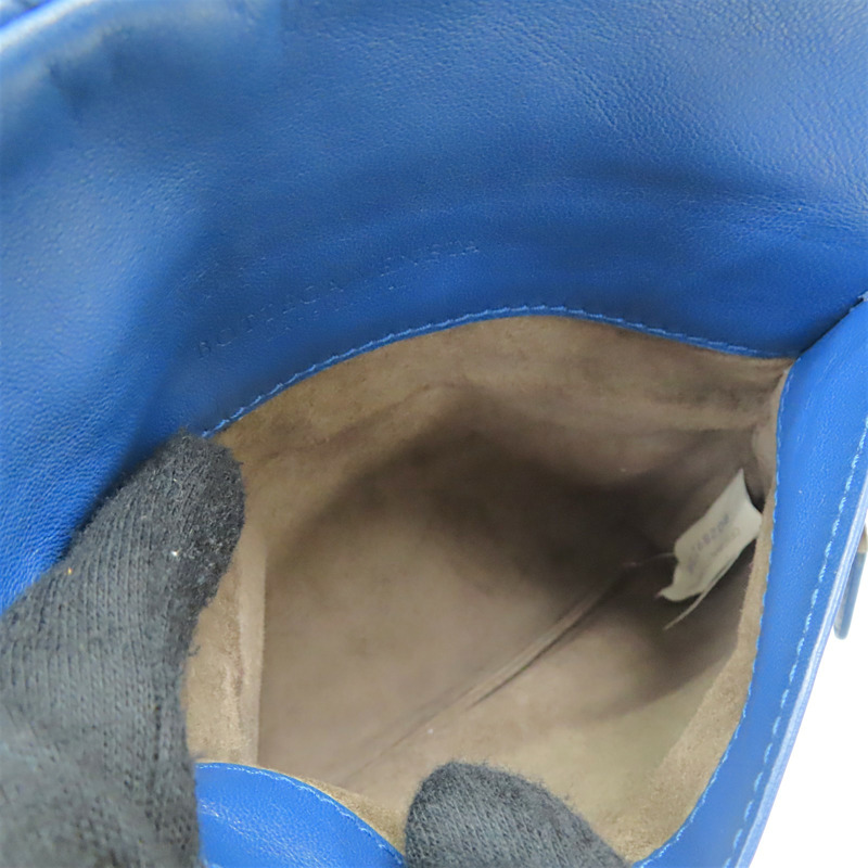 藍色 編織羊皮 肩背包【BOTTEGA VENETA 寶緹嘉】 310774-6