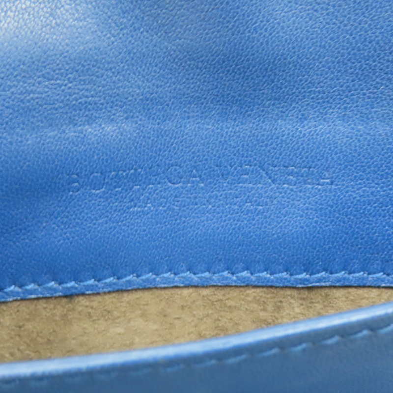 藍色 編織羊皮 肩背包【BOTTEGA VENETA 寶緹嘉】 310774-7