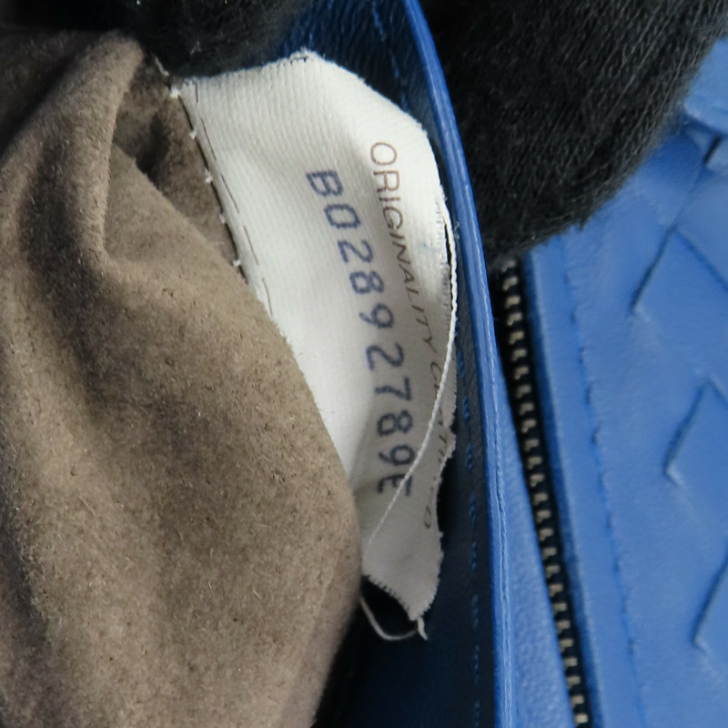 藍色 編織羊皮 肩背包【BOTTEGA VENETA 寶緹嘉】 310774-8