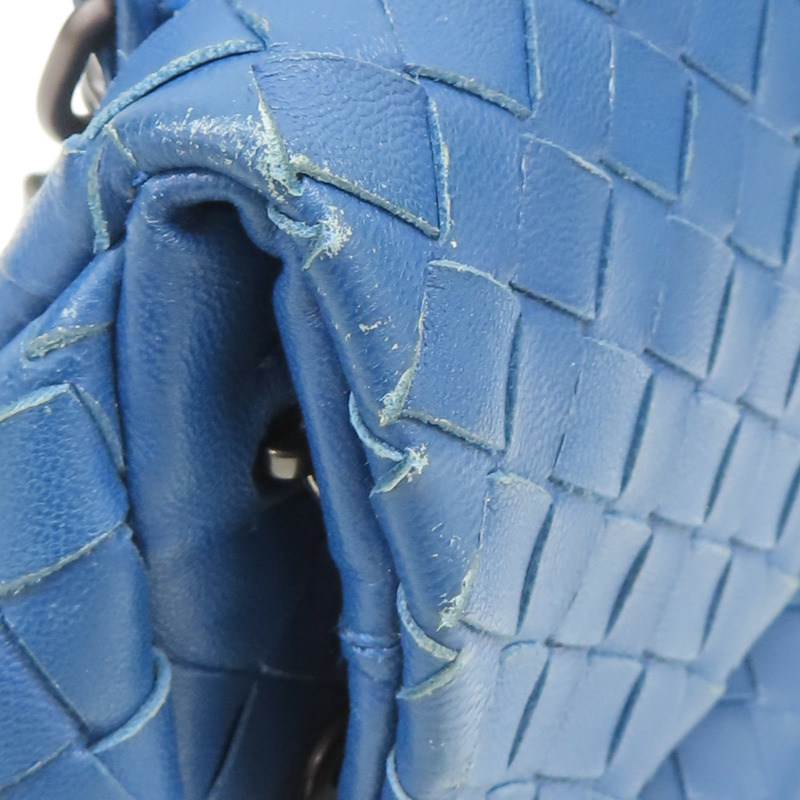 藍色 編織羊皮 肩背包【BOTTEGA VENETA 寶緹嘉】 310774-14