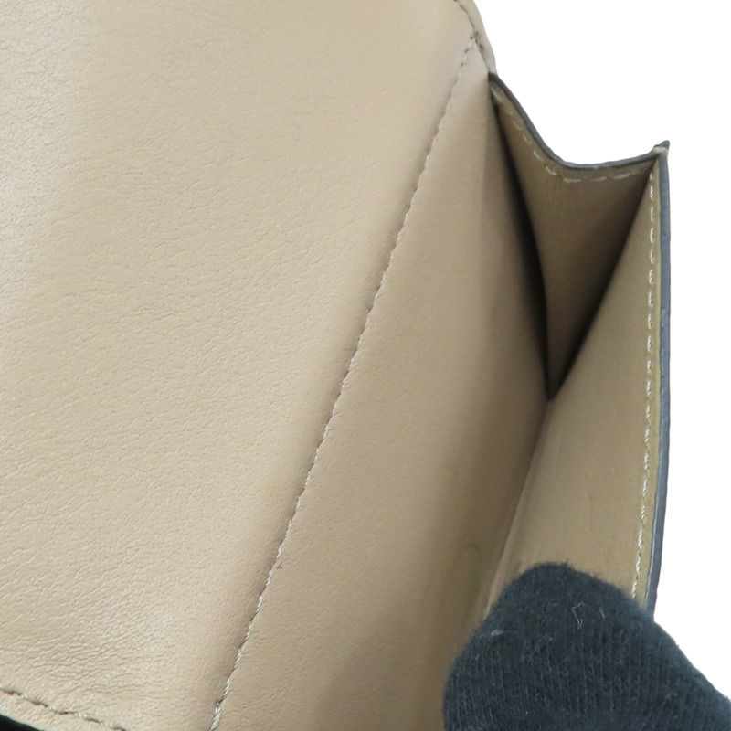 淺褐色 牛皮 Trifold Wallet 扣式短夾【LOEWE 羅威】 C821TR2X02-6
