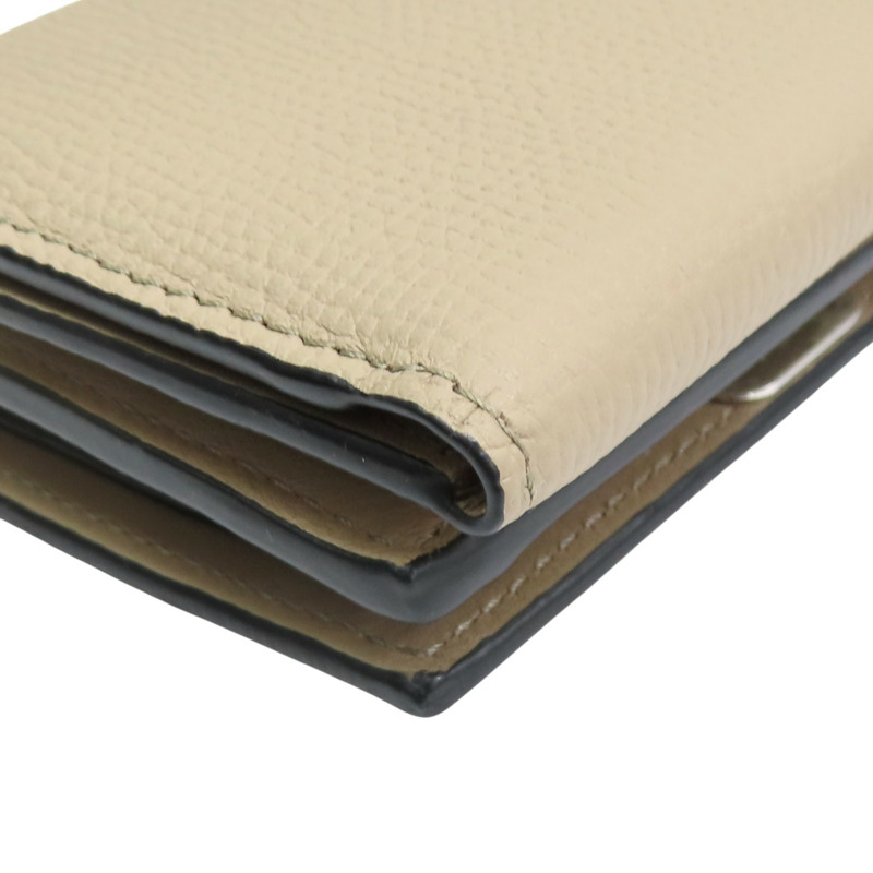 淺褐色 牛皮 Trifold Wallet 扣式短夾【LOEWE 羅威】 C821TR2X02-11