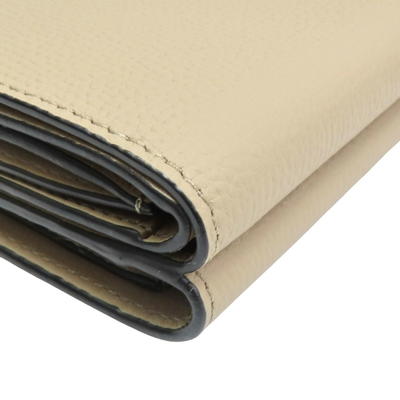 淺褐色 牛皮 Trifold Wallet 扣式短夾【LOEWE 羅威】 C821TR2X02-13