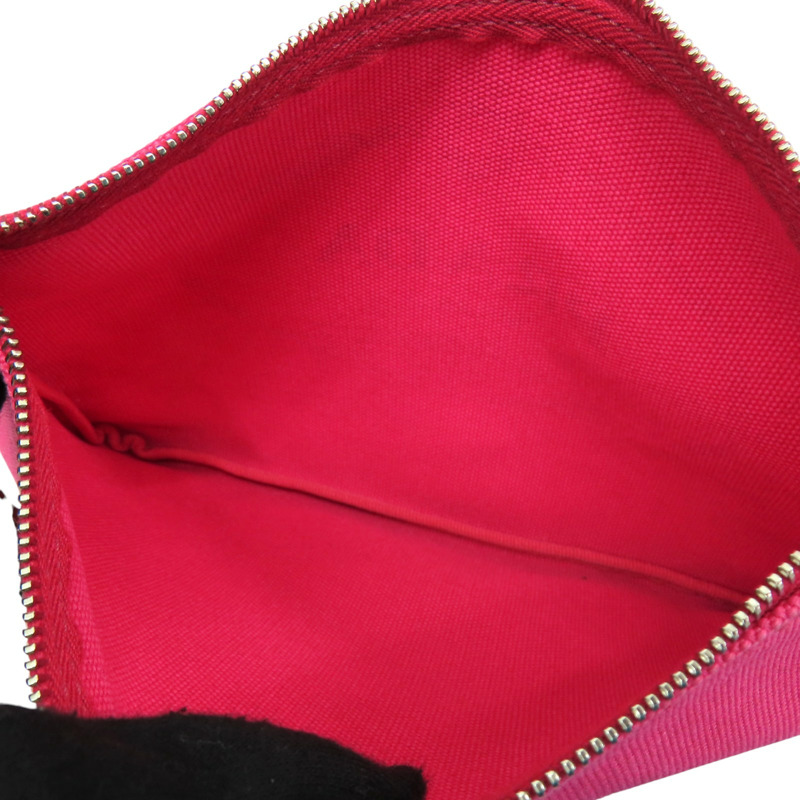 粉色帆布 棕色牛皮 Canapa tote 兩用包【PRADA 普拉達】 1BG163-17