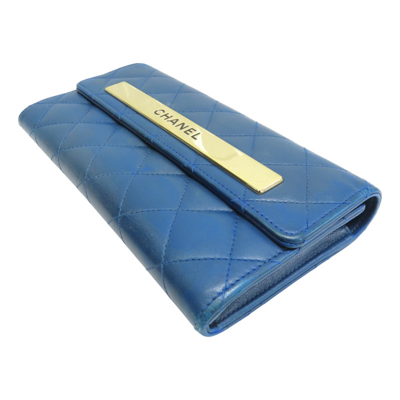 藍色 羊皮 trendy long wallet 扣式t長夾【CHANEL 香奈兒】-2