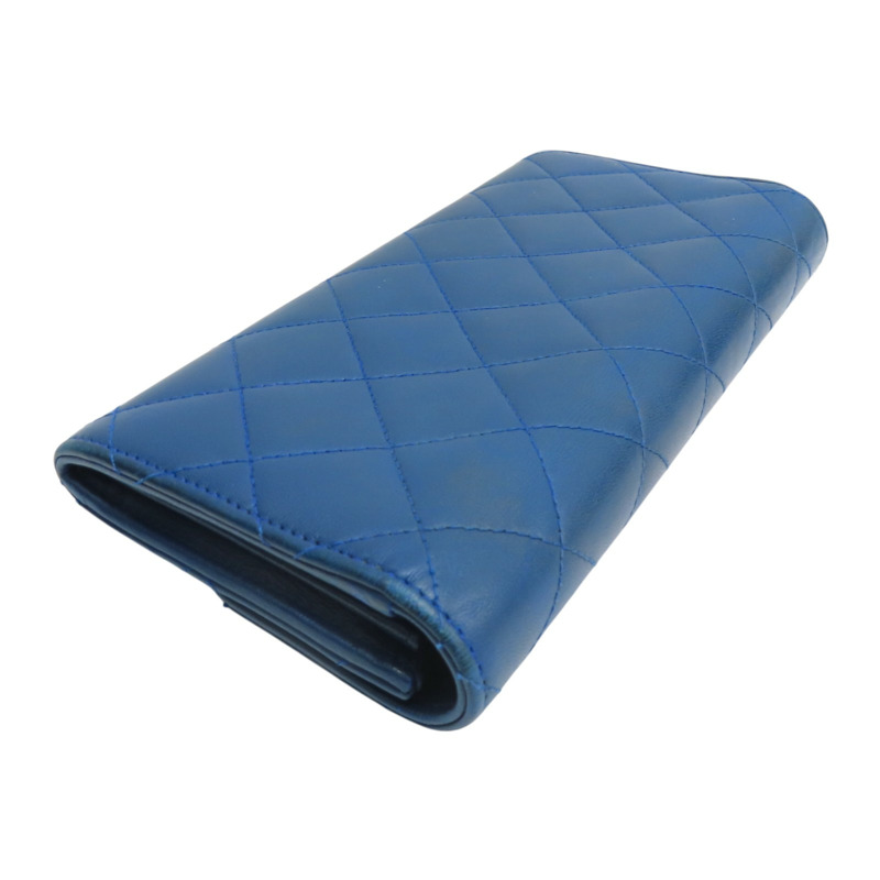藍色 羊皮 trendy long wallet 扣式t長夾【CHANEL 香奈兒】-3