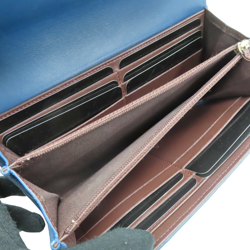 藍色 羊皮 trendy long wallet 扣式t長夾【CHANEL 香奈兒】-4