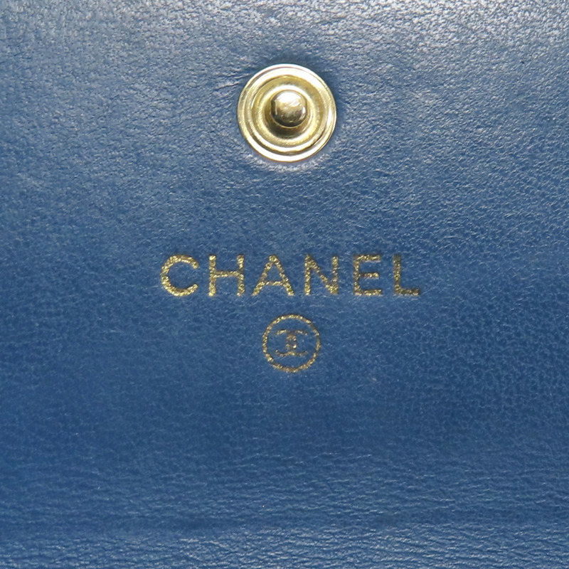 藍色 羊皮 trendy long wallet 扣式t長夾【CHANEL 香奈兒】-8