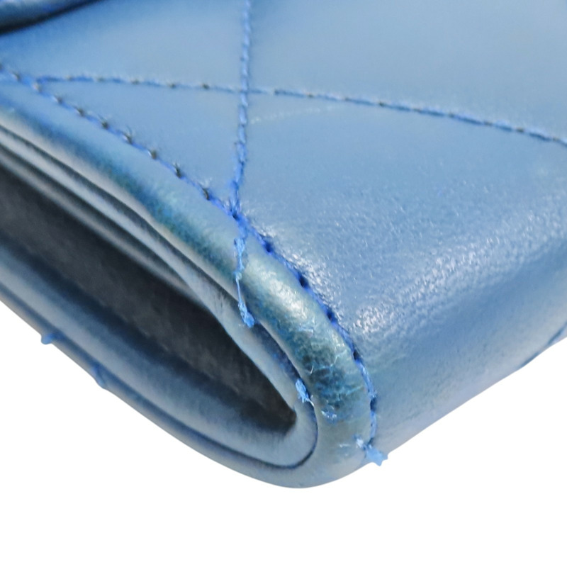 藍色 羊皮 trendy long wallet 扣式t長夾【CHANEL 香奈兒】-10