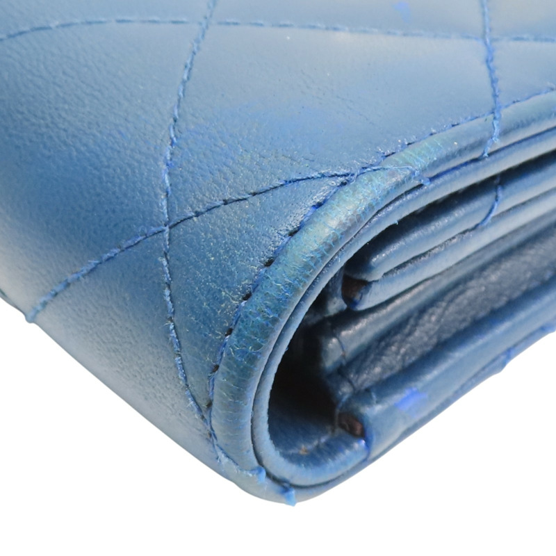 藍色 羊皮 trendy long wallet 扣式t長夾【CHANEL 香奈兒】-11