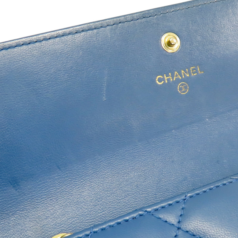 藍色 羊皮 trendy long wallet 扣式t長夾【CHANEL 香奈兒】-14
