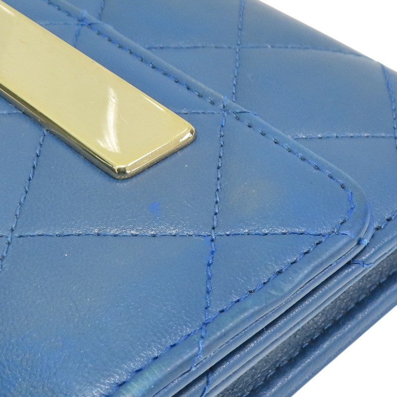 藍色 羊皮 trendy long wallet 扣式t長夾【CHANEL 香奈兒】-16