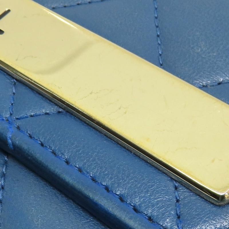 藍色 羊皮 trendy long wallet 扣式t長夾【CHANEL 香奈兒】-17