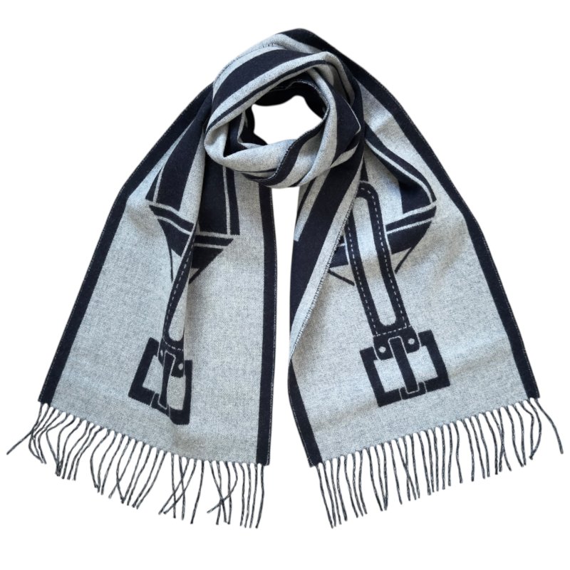 HERMES Casaque Les Sangles scarf 純羊絨 圍巾-2