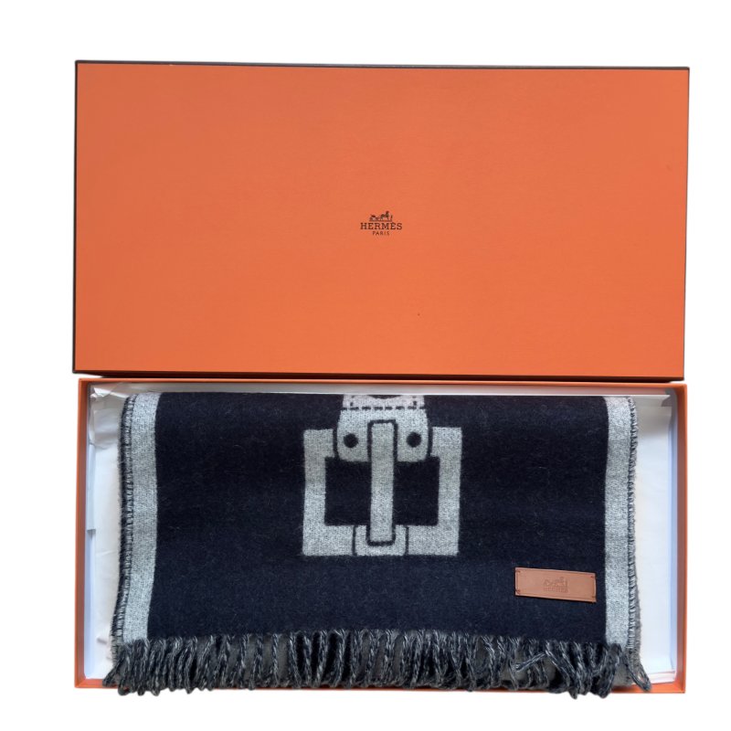 HERMES Casaque Les Sangles scarf 純羊絨 圍巾-8