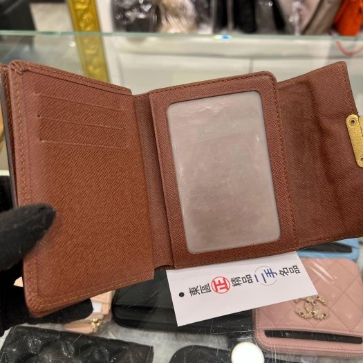 東區正精品㊣LOUIS VUITTON LV M58013 原花金釦曼哈頓照片拉鍊零錢發財短夾 RZ5312-1