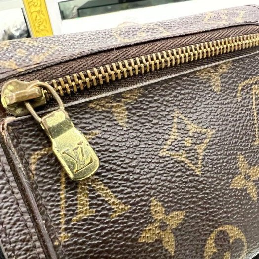東區正精品㊣LOUIS VUITTON LV M58013 原花金釦曼哈頓照片拉鍊零錢發財短夾 RZ5312-6