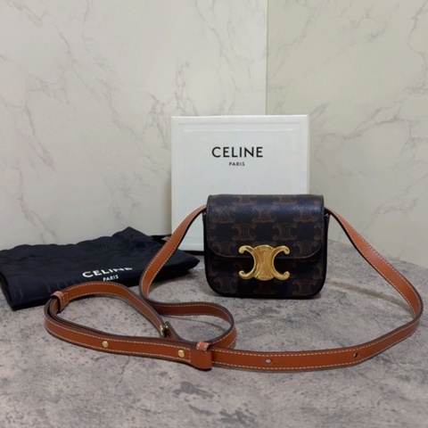 Celine mini triomphe經典提花