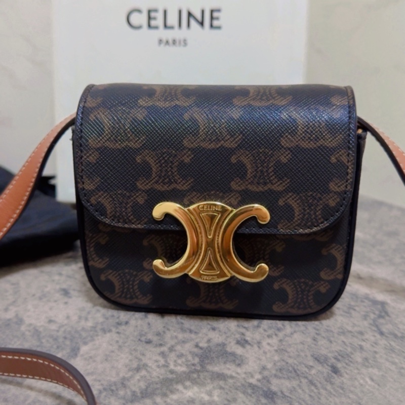 Celine mini triomphe經典提花-1