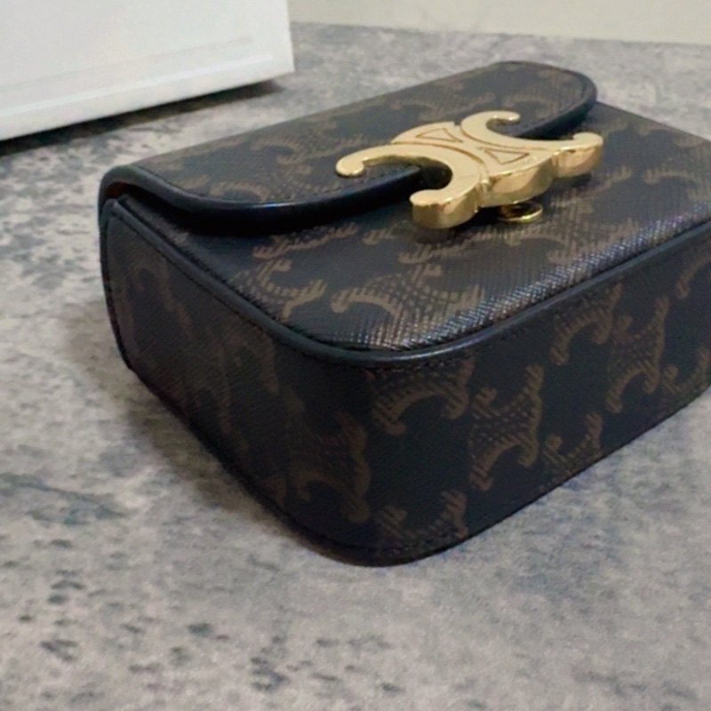 Celine mini triomphe經典提花-3