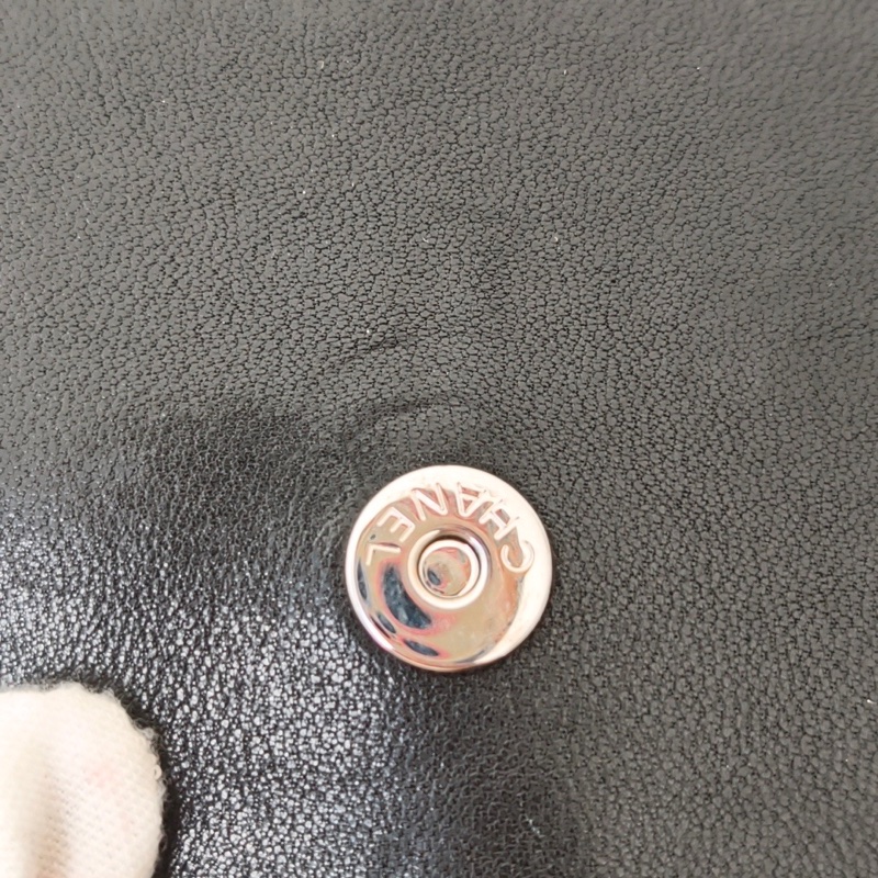 香奈兒 chanel 腋下包黑色 銀色金屬-33