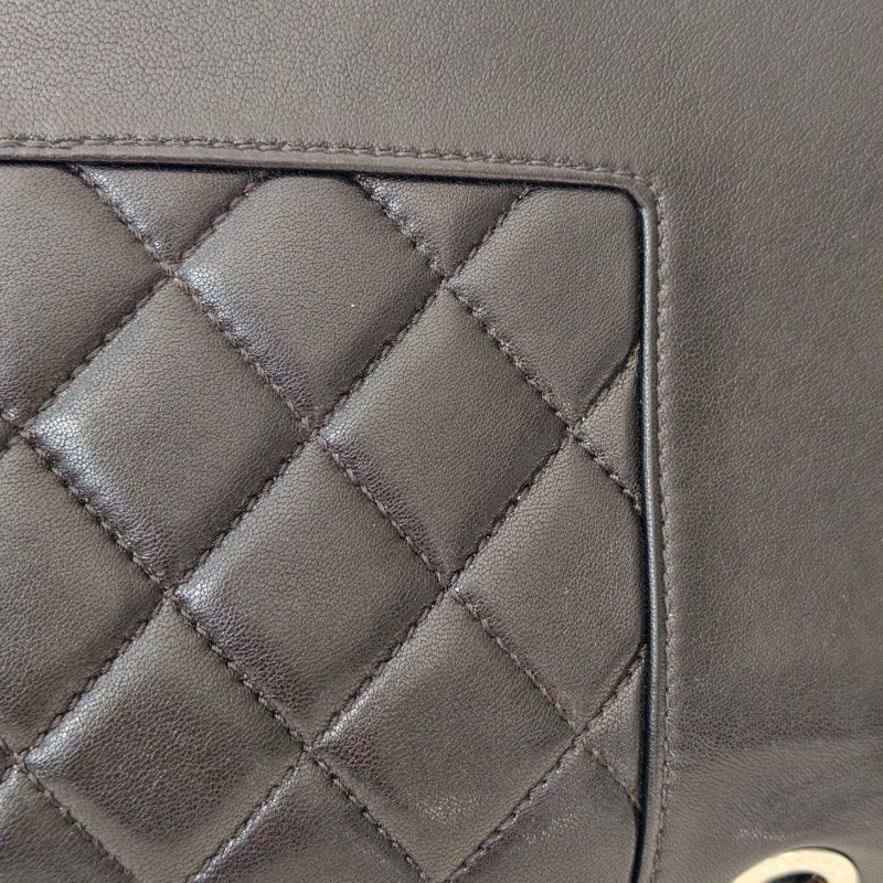 香奈兒 chanel 腋下包黑色 銀色金屬-36