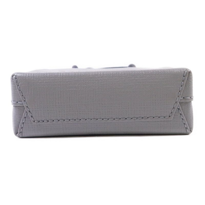 BALENCIAGA 牛皮皮革Mini Shopping Phone Holder銀扣手挽肩背兩用袋-3