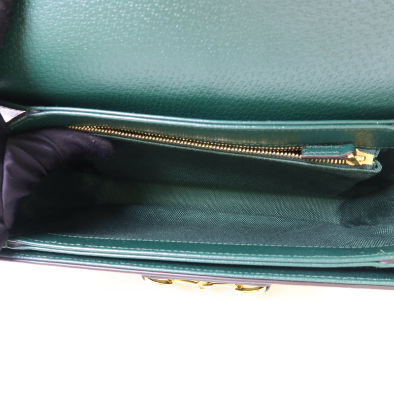 GUCCI 帆布Horsebit 1955 Medium金扣肩背袋-5