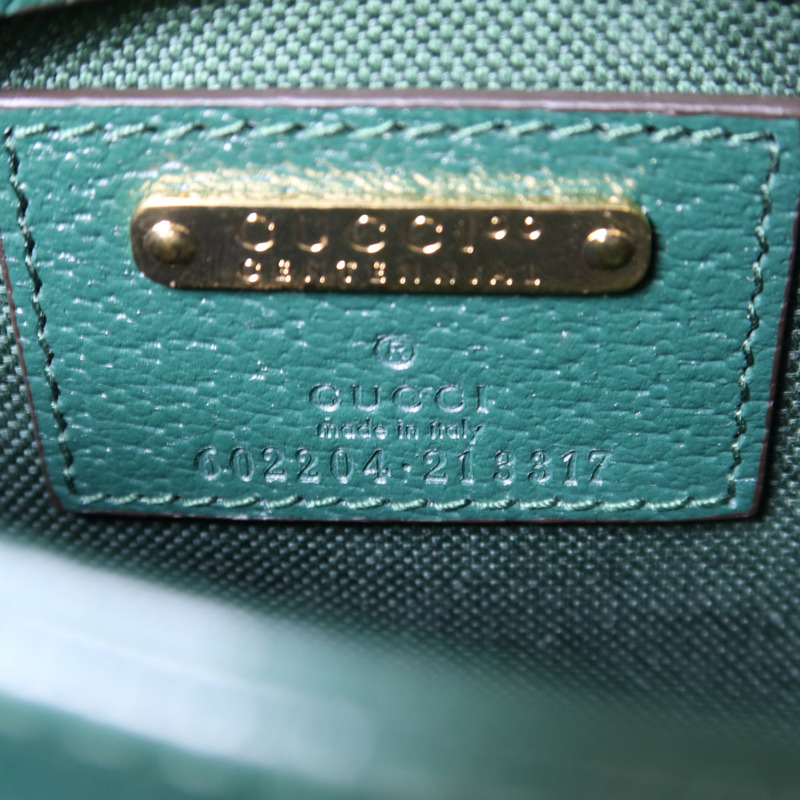 GUCCI 帆布Horsebit 1955 Medium金扣肩背袋-6