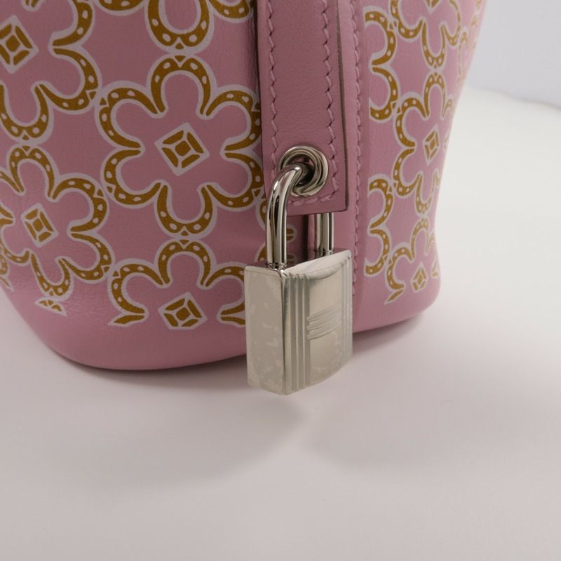 HERMES Swift皮革Micro Lucky Daisy Picotin銀扣手挽袋Mauve Sylvestre-9