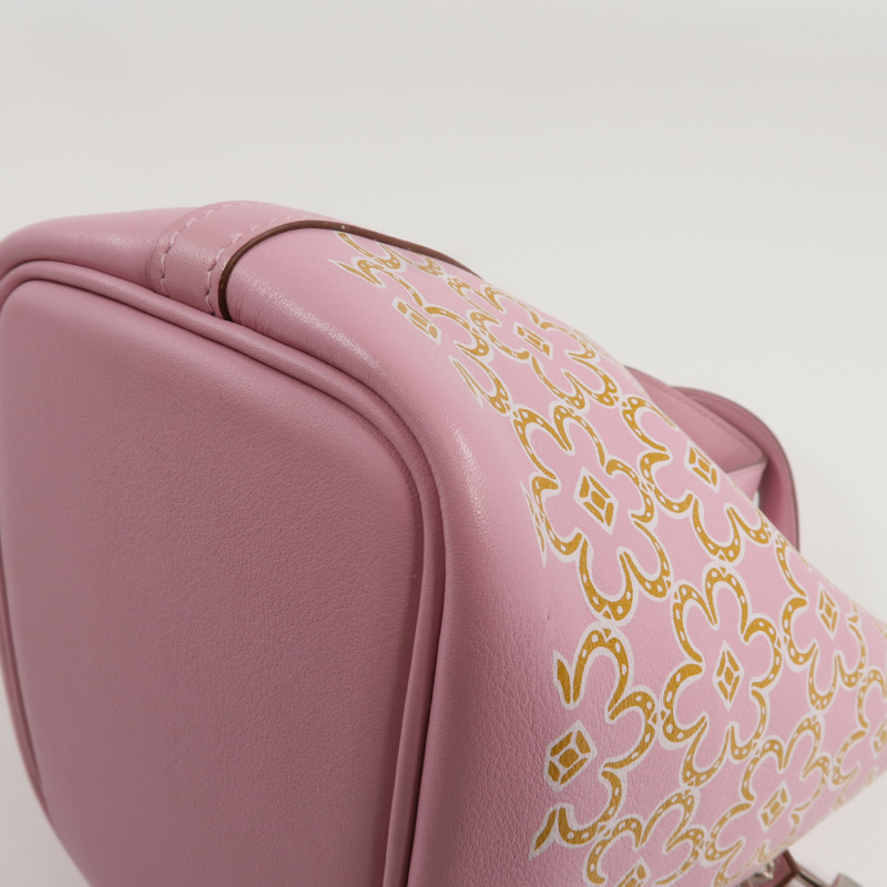 HERMES Swift皮革Micro Lucky Daisy Picotin銀扣手挽袋Mauve Sylvestre-12