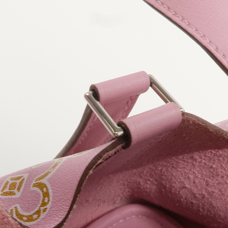 HERMES Swift皮革Micro Lucky Daisy Picotin銀扣手挽袋Mauve Sylvestre-15