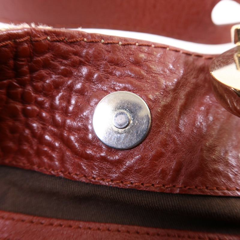 GUCCI 塗層帆布Shoulder Bag金扣肩背袋-8