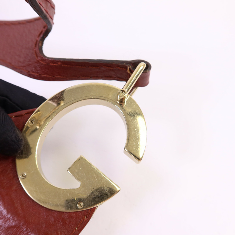 GUCCI 塗層帆布Shoulder Bag金扣肩背袋-10