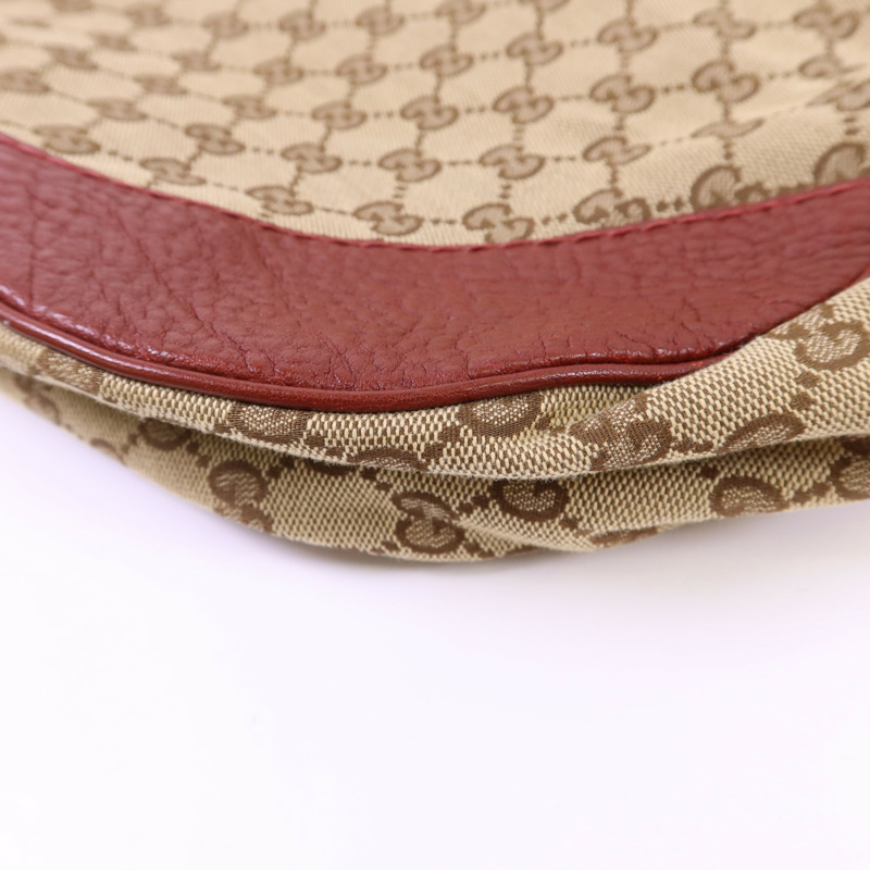 GUCCI 塗層帆布Shoulder Bag金扣肩背袋-12