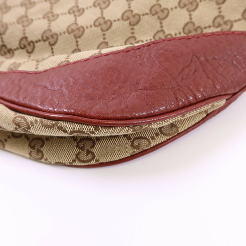 GUCCI 塗層帆布Shoulder Bag金扣肩背袋-14