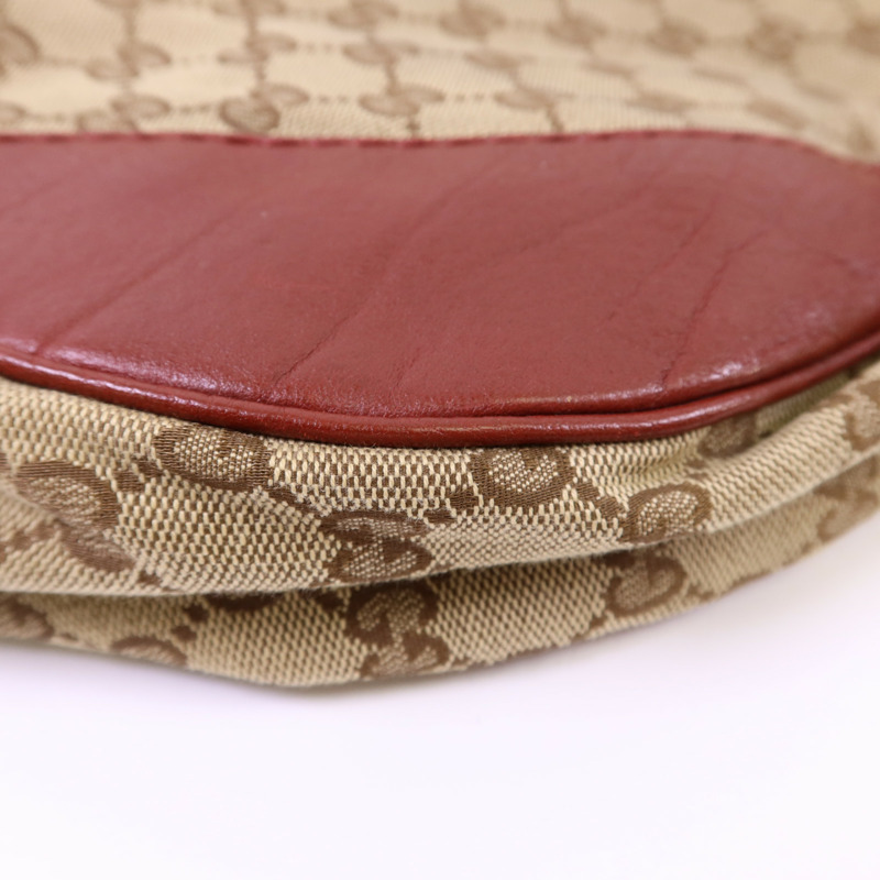 GUCCI 塗層帆布Shoulder Bag金扣肩背袋-15