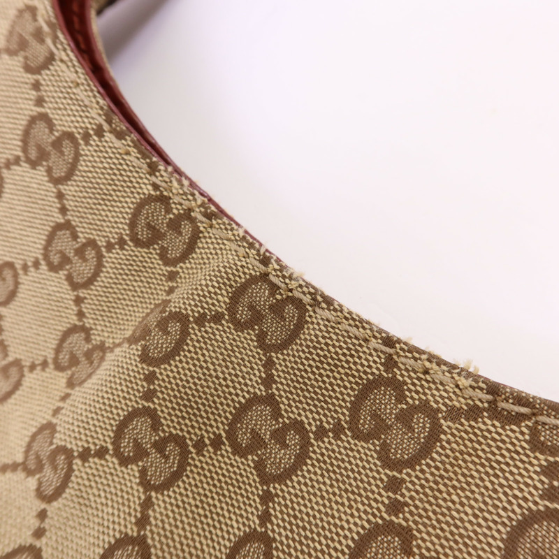 GUCCI 塗層帆布Shoulder Bag金扣肩背袋-16