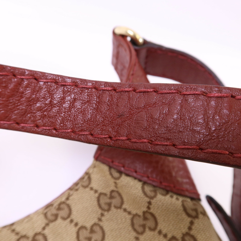 GUCCI 塗層帆布Shoulder Bag金扣肩背袋-18