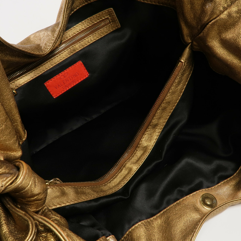 Valentino 羊皮皮革Shoulder Bag金扣肩背袋-4