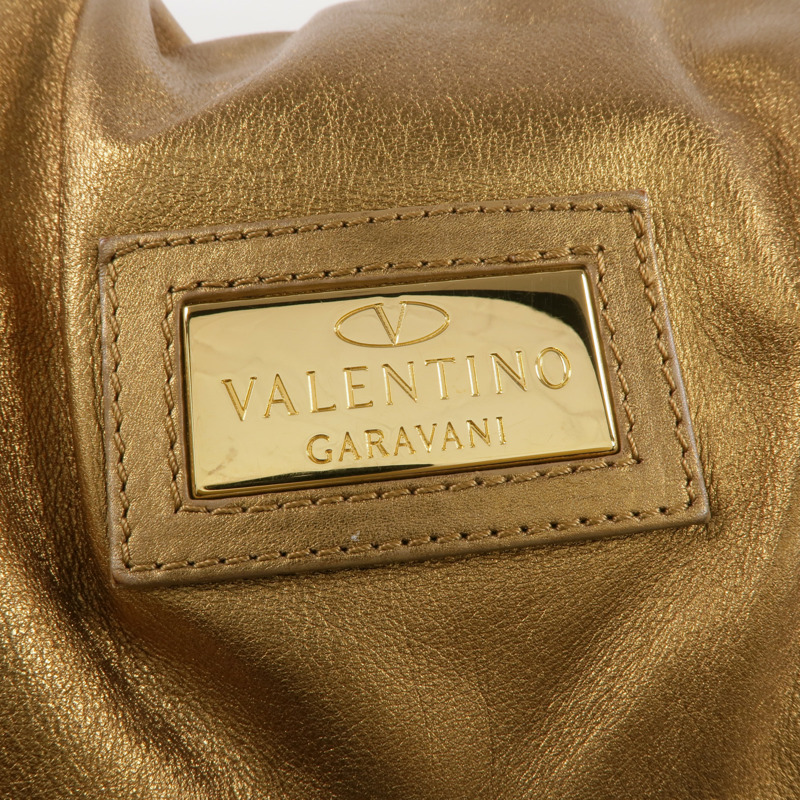Valentino 羊皮皮革Shoulder Bag金扣肩背袋-8