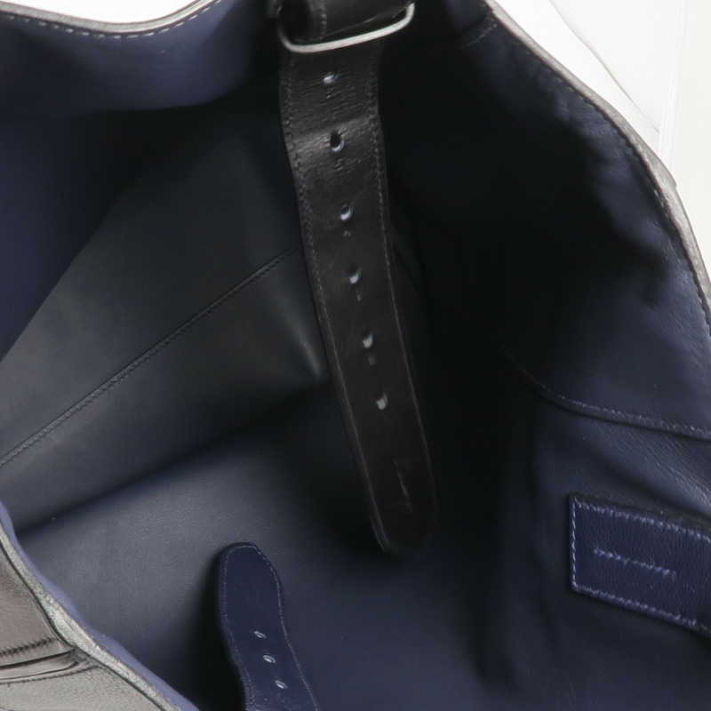 HERMES Evercolor/Evergrain皮革Jockey Bag銀扣肩背袋/手挽袋-4