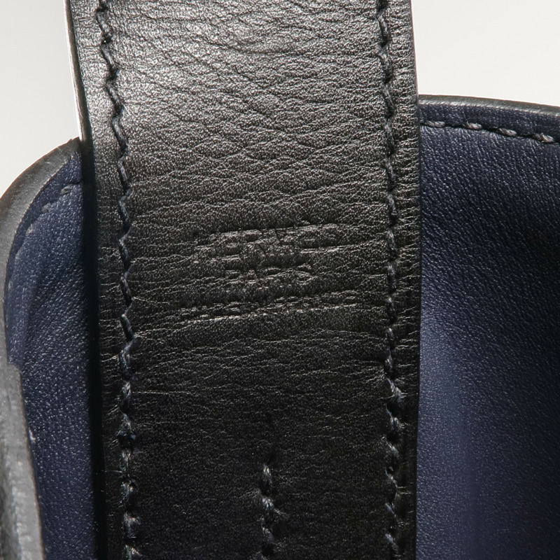 HERMES Evercolor/Evergrain皮革Jockey Bag銀扣肩背袋/手挽袋-5